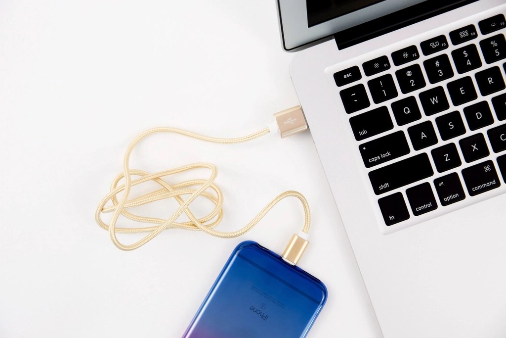 Laptop computer gold charging cable